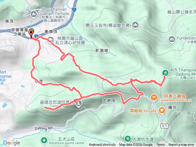 大湖坑山.大棟山.大棟尾山O繞預覽圖
