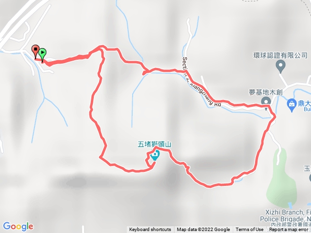 鮕鮘坑街61巷登獅頭山Ｏ型