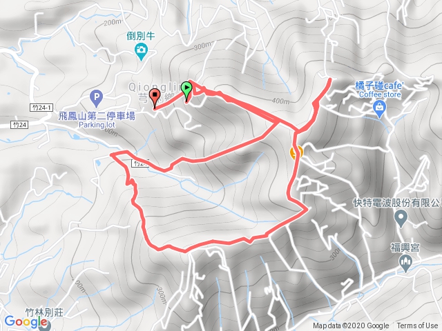 20201025 新竹縣芎林鄉飛鳳山 中坑山 石壁潭山O型 梭哈路線 1800下 2800上 修心宮 代勸堂