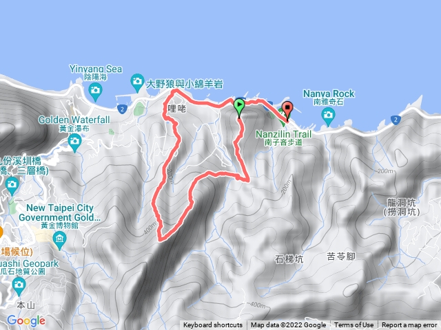 南子吝-劍龍稜-381峰-555峰-黃金湖-79.6K公路處
