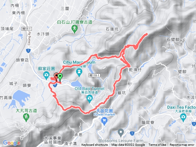 慈湖草嶺山白石山石龜坑山頭寮山環峰