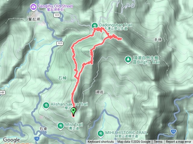 雲之道走大凍山、回頭嶺O繞預覽圖