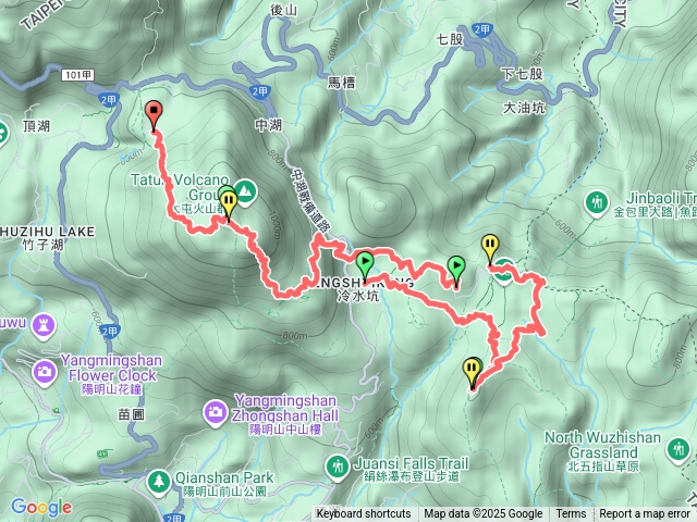 冷水坑-擎天崗-冷水坑-夢幻湖-七星山-小油坑