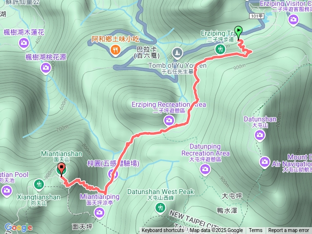 大屯二停～二子坪～面天山