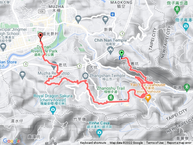 綠光平台、彩雲亭、樟山寺、政大後山