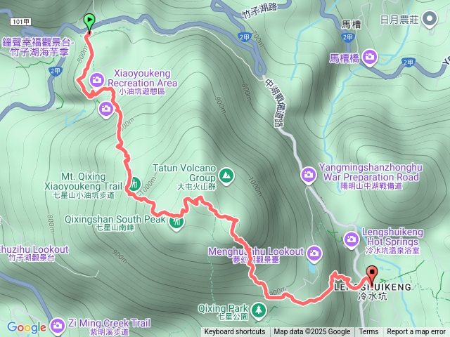 小觀音棧、箭竹林步道、小油坑、七星山、
