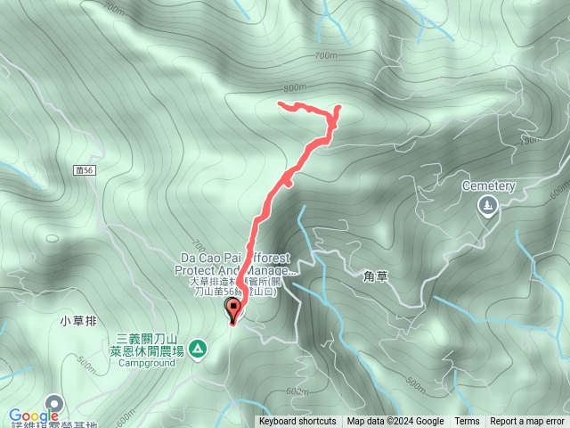 三義關刀山草排口西北峰探勘預覽圖