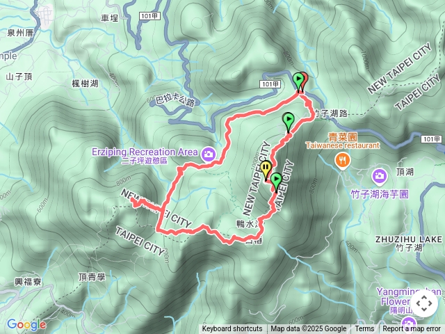 陽明山東西大縱走(後半段，二子坪-鞍部-大屯山主峰-大屯山南峰-大屯山西峰-面天山-二子坪)