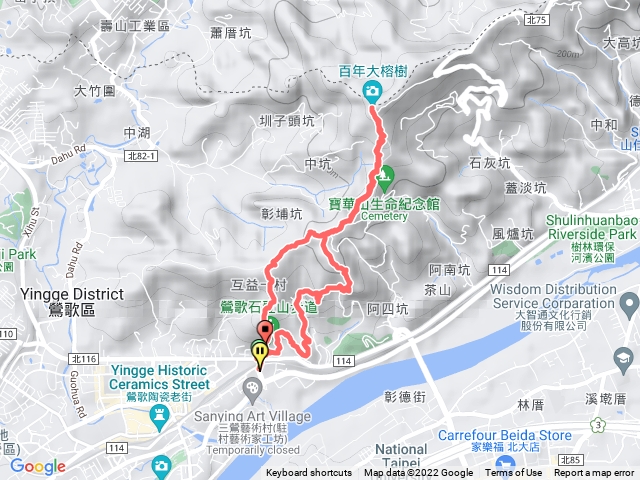 鶯歌石、二坑、牛灶山、碧龍山、百年榕樹步道