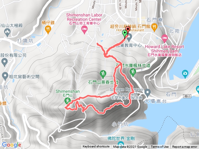 石門山第一登山口，好漢坡，環湖的