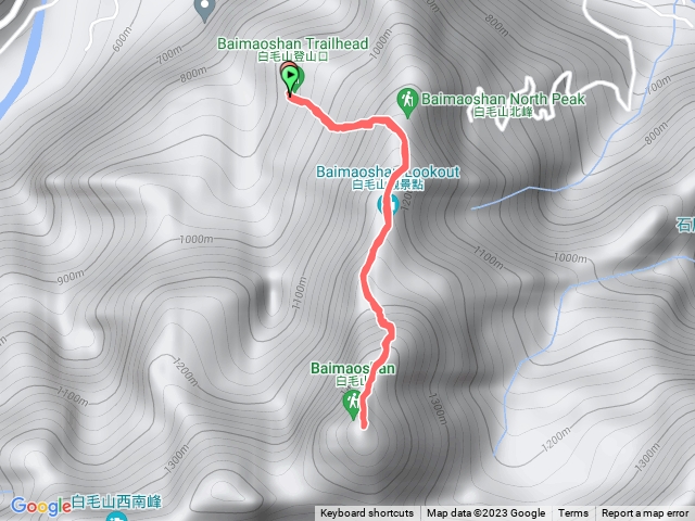 231221 白毛山登山口-三角點