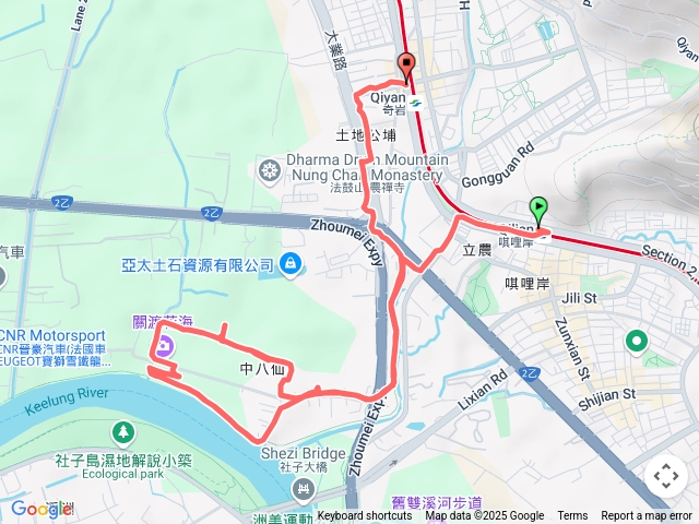 2025-05-12 關渡稻田巡禮─捷運唭哩岸站→朝籟橋→中八仙碼頭→河畔映月咖啡廳→基隆河堤→彩繪稻田→八仙抽水站→關渡稻田→農禪寺入口→捷運奇岩站