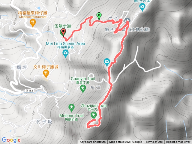 伍龍步道、竹尖山