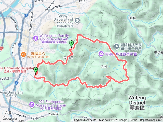 省議會、玉蘭谷、朝陽國家公園、阿罩霧山、中心瓏步道O繞預覽圖