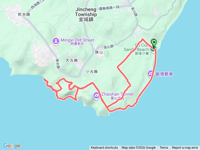 歐厝沙灘→梁山