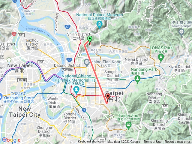 台北劍潭山(通北街165巷—捷運劍潭站)