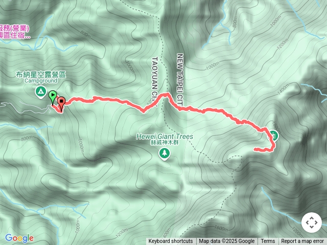 114/5/1-北插天山登山步道（赫威山/大門牙/多崖山/北插天山三角點）原路來回