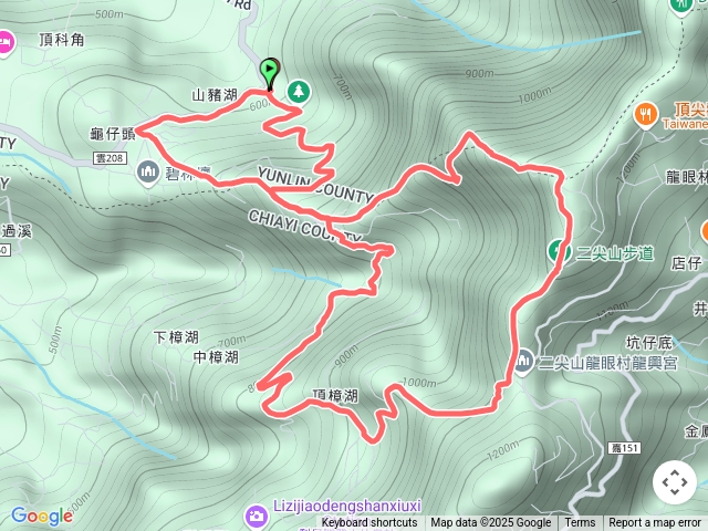 4-1上二尖山，龍興宮、大眾爺廟，下山豬湖步道