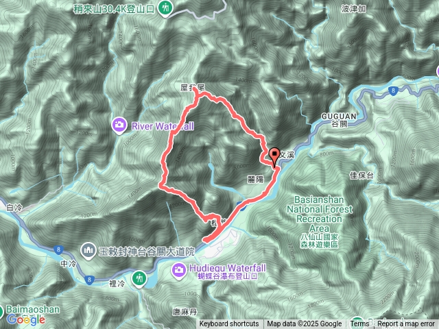 屋我尾麗陽登山口縱走東卯東南稜預覽圖