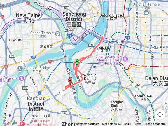 萬華河濱路跑預覽圖