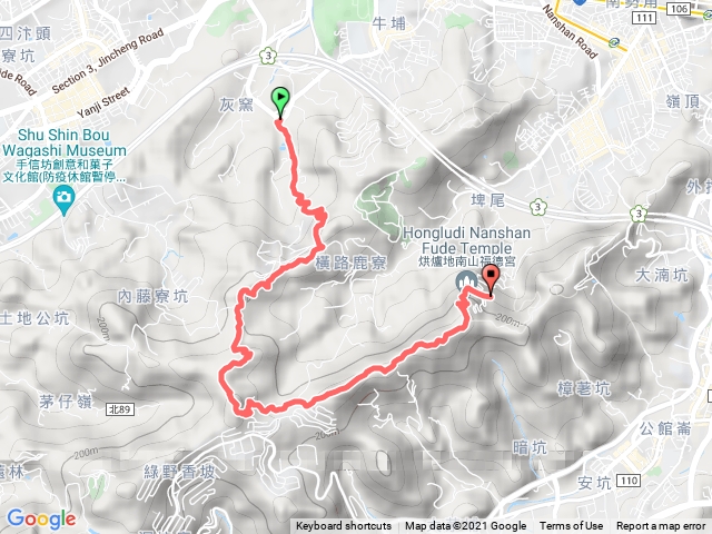 中和中坑公園-玉皇宮-至善仙境墓園-牛埔頭山-五尖山-南勢角山-南山福德宮