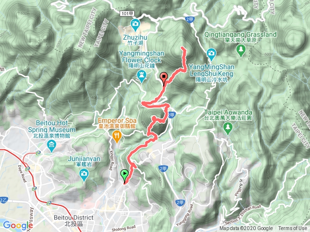 20201114天母水管路-紗帽山-陽明山尖山-七星山主峰(苗圃線)