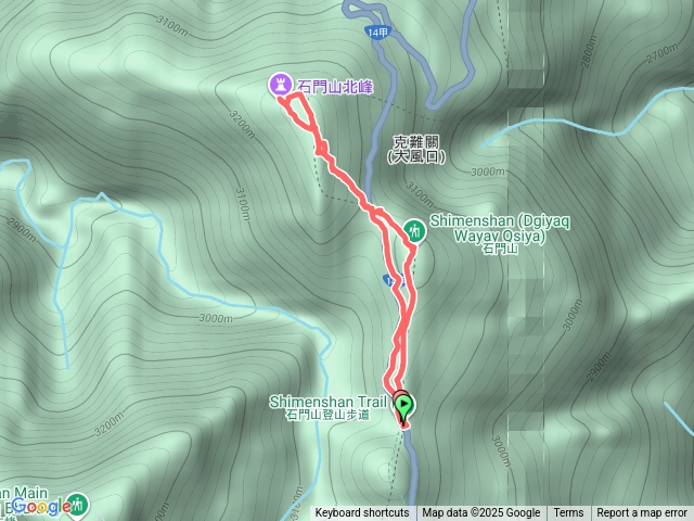 石門山-哈哈山南峰-哈哈山主峰-石門山北峰