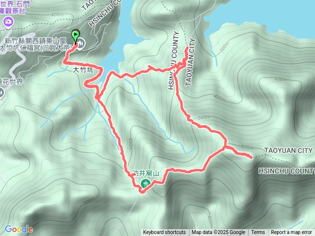 大竹坑古道-油井窩山-石牛山-蓬萊仙島南峰O型