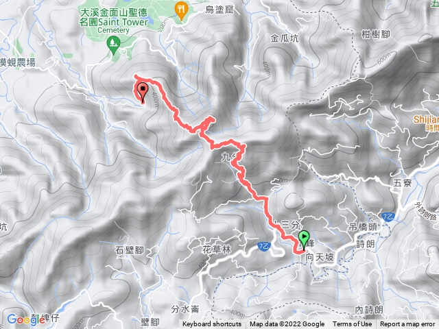 台7乙線 五寮15鄰 五慈縱走稜線 金面山 金山面山 阮家土雞城