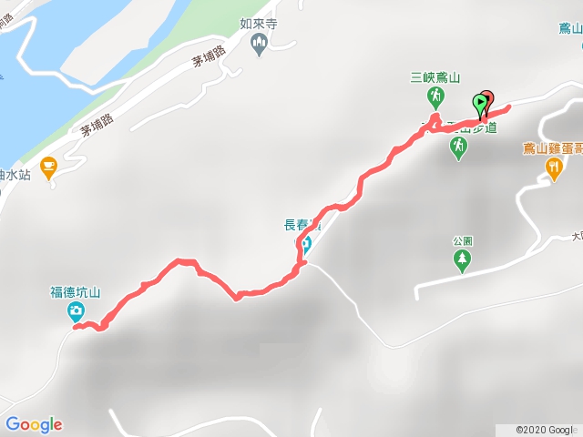 鳶山→長春嶺→福德嶺→福德坑山321m→鳶山