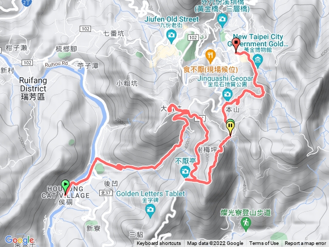 猴硐車站到黃金博物館