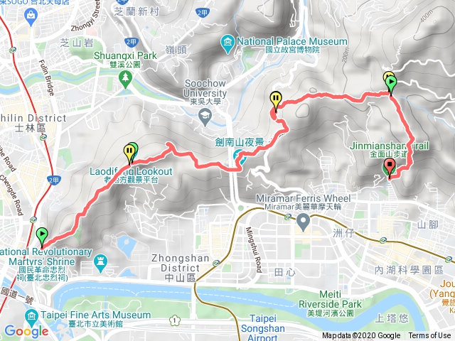 劍潭山→金面山