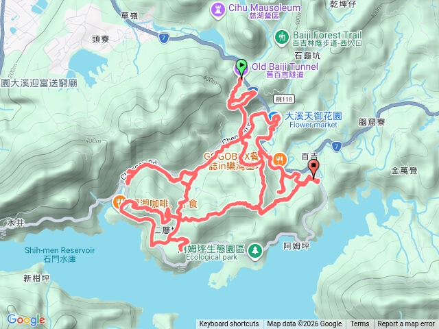 22060422 總督府古道、湳仔溝溪畔步道、二層坪古道、杉仔崎古道、大溪坪古道；順登二層坪山、懷德山(龍珠山)已無基石、覓龍亭、大溪坪山預覽圖