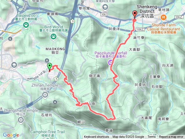 祥光寺-猴山岳-砲子崙瀑布-深坑