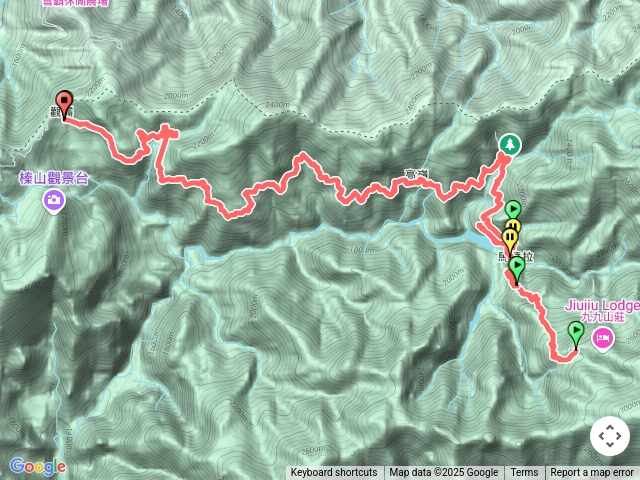 九九山莊到大鹿林道登山口