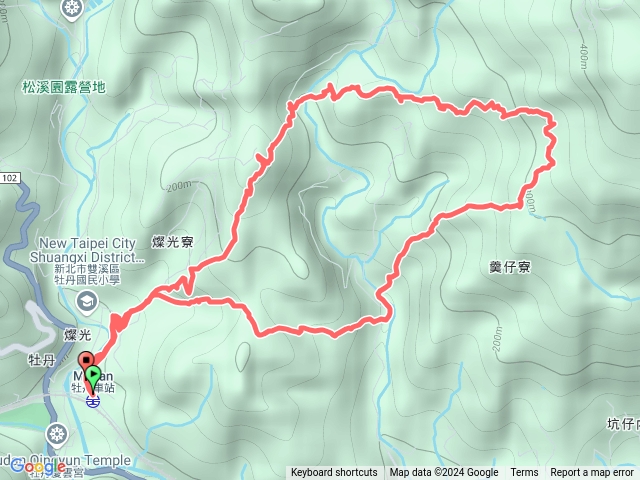 牡丹車站-石笋古道-石笋公媽古道-焿子寮古道-石笋越嶺古道-松仔嶺古道O型預覽圖