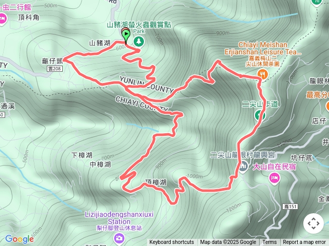 山豬湖-二尖山-大眾爺廟O型縱走