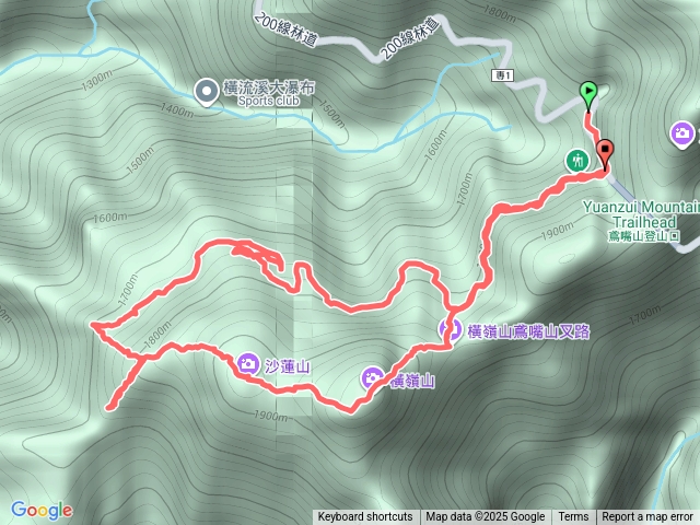 橫嶺山沙連山迪吹一半
