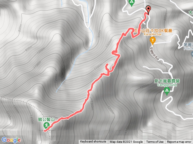 鵝公髻山主峰，東北峰，一進一出