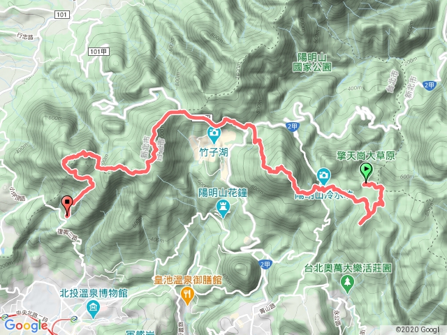 陽明山東西大縱走（8連峰）擎天崗－竹篙山－青天宮）