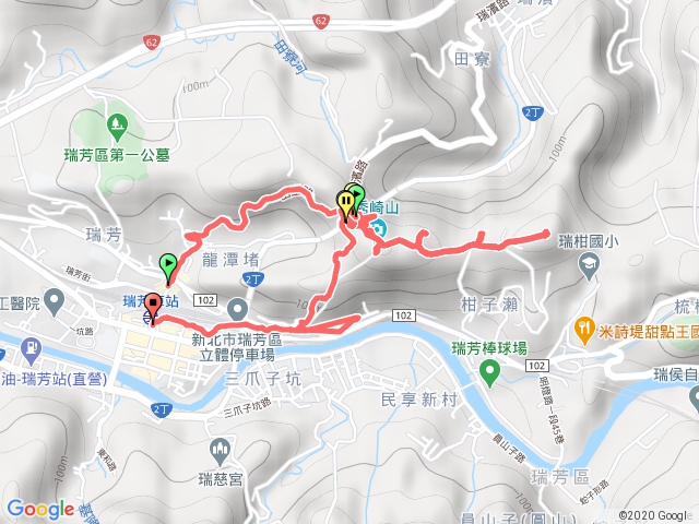 瑞芳火車站－秀崎山、瑞芳山、龍潭山，返瑞芳火車站