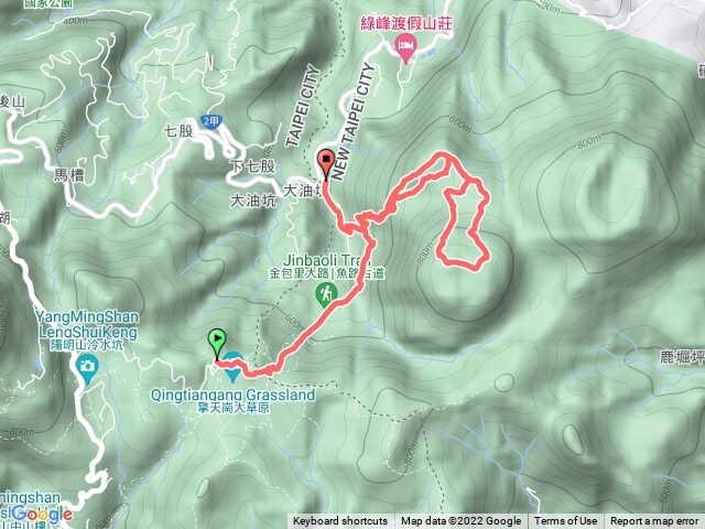 2022-09-30 擎天崗→魚路古道→稜線路→冷水大山→大尖後山溪谷路→大尖後山→冷水大山溪谷線→上磺溪橋