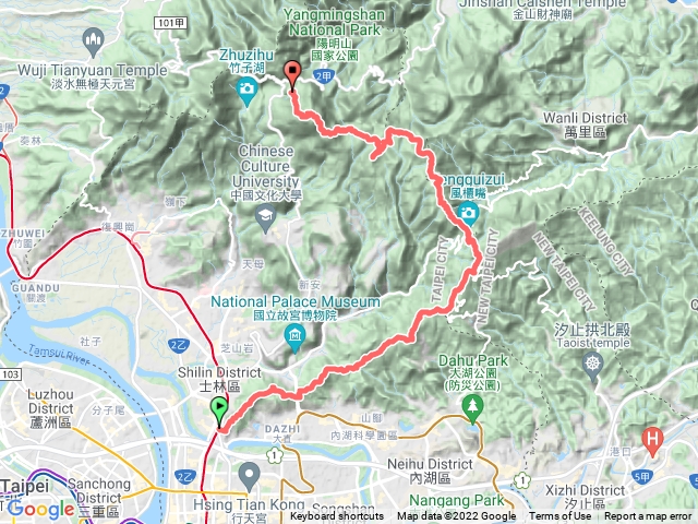 陽明山大縱走15連峰前10峰(劍潭站至小油坑)
