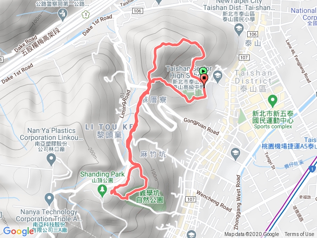 新北泰山郊山 8字精華 辭修公園-尖凍山-山頂公園