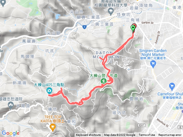 忠靈祠大棟山縱走，原路來回