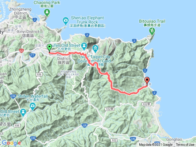 淡蘭古道北路瑞芳~金沙灣