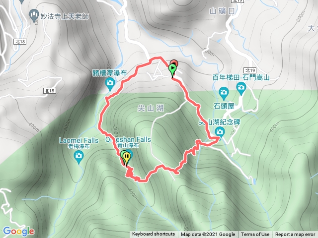 尖山湖/青山瀑布O 型走