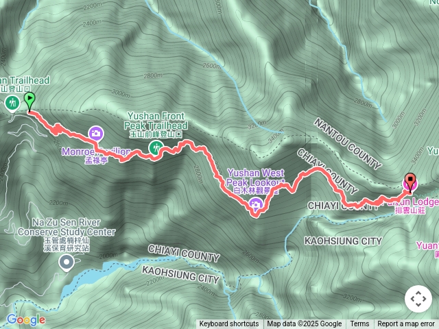 玉山登山口到排雲山莊