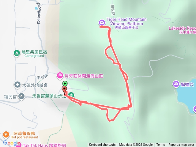 天旨宮鰲頭山步道、埔里虎頭山觀景台預覽圖