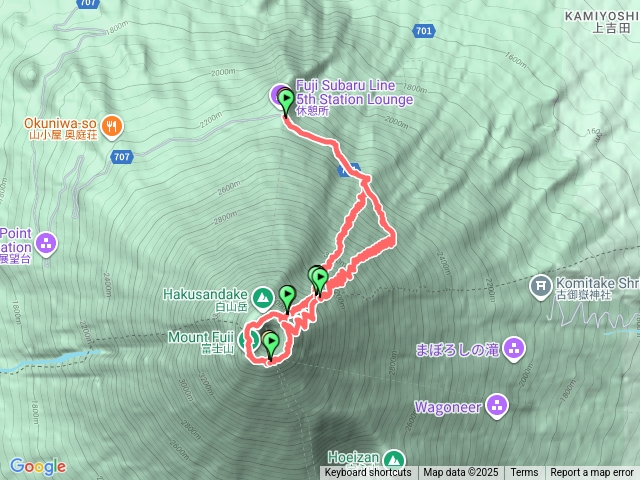 富士山吉田八合目攻頂兩次